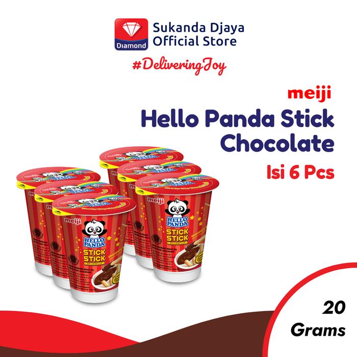 Gambar Meiji Hello Panda Stick Biskuit Chocolate Snack Ringan 20 Gr (6 Pcs) dari Sukanda Djaya undefined Tokopedia