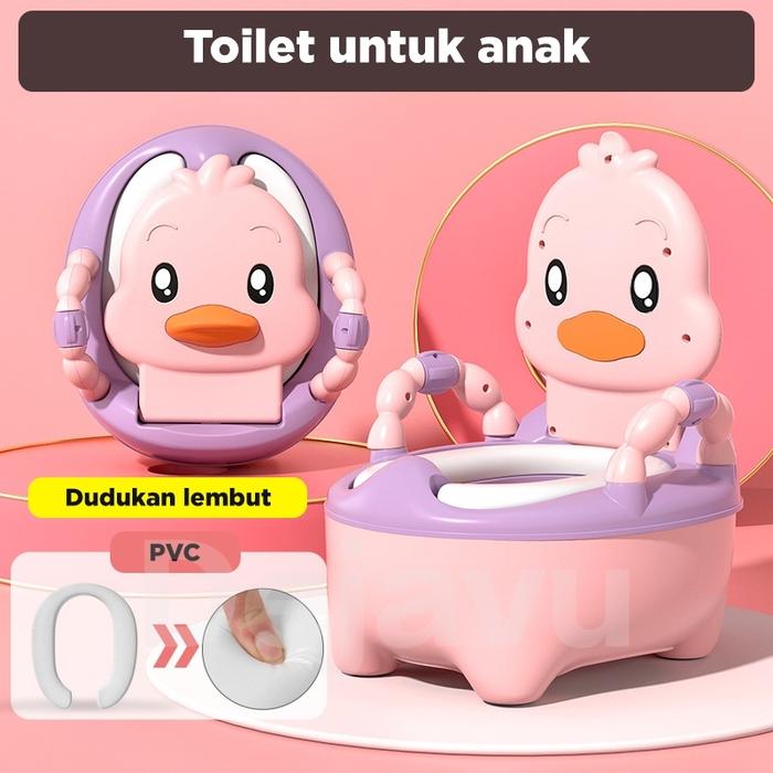 Gambar MEGAM Baby Potty Toilet Training Closet Pispot Anak Karakter Baby Toilet Portable HSB796 - Lunak Pink dari Megam.id undefined Tokopedia