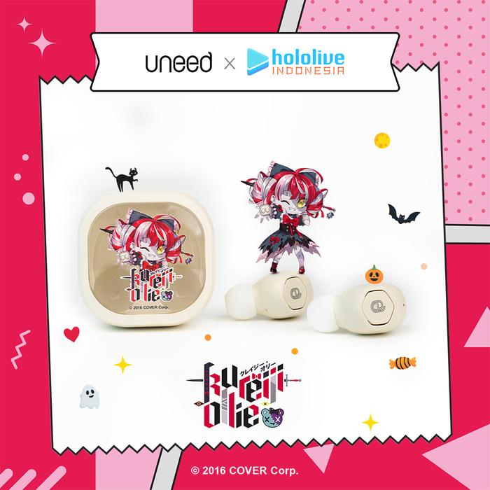 Gambar UNEED x Hololive - TWS Bluetooth Mini Earbuds - Beige (Ollie) dari Uneed Indonesia undefined Tokopedia