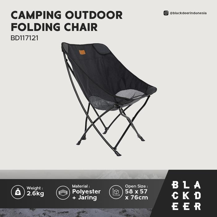 Gambar Blackdeer Kursi Lipat Camping Outdoor Folding Chair - BD117121 - Hitam dari Blackdeer Indonesia undefined Tokopedia