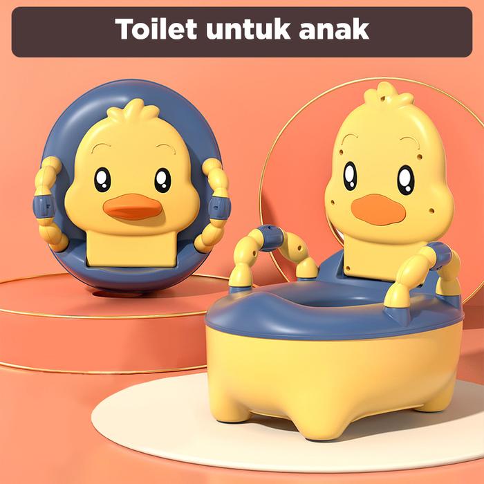 Gambar MEGAM Baby Potty Toilet Training Closet Pispot Anak Karakter Baby Toilet Portable HSB796 - Keras kuning dari Megam.id Kab. Tangerang Tokopedia