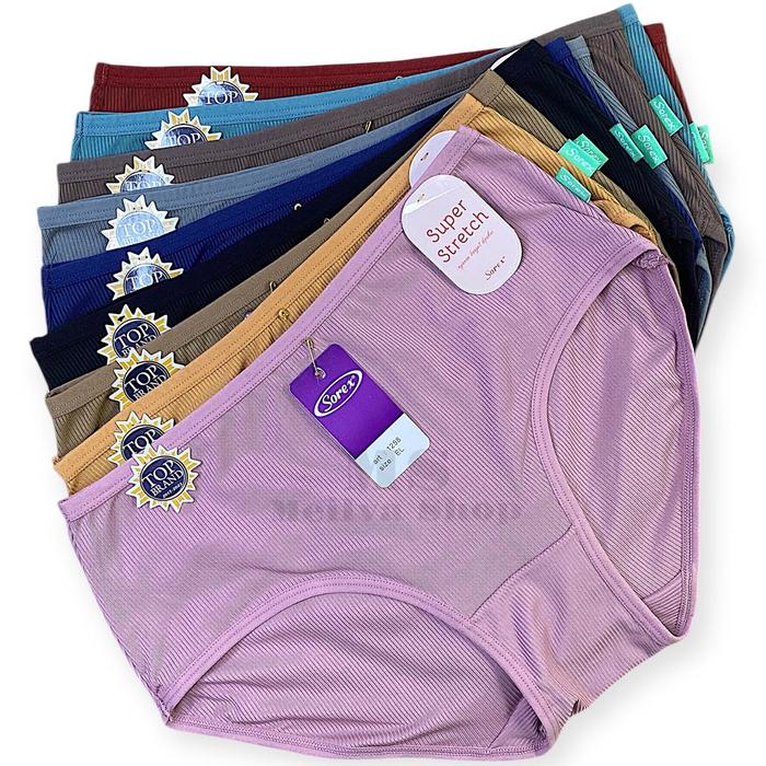 Gambar 6pc-CD WANITA/CEWEK DEWASA SOREX 1258-BAHAN POLYESTER-SALUR/GARIS² - RANDOM/MIX, QL/XXL dari Meilva Shop undefined Tokopedia