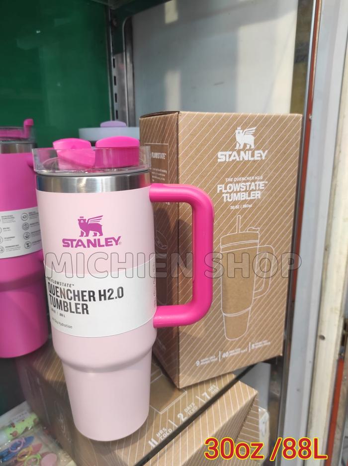 Gambar STANLEY Quencher H2.0 Tumbler with Handle 40oz - Vacuum Insulated Bottle for Travel Adventure - Merah Muda-30oz dari MICHIEN-SHOP undefined Tokopedia