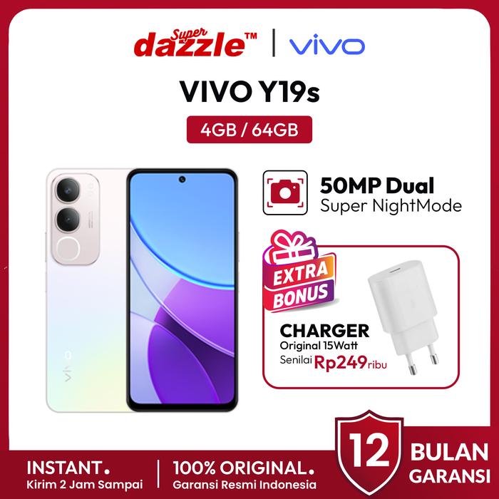 Gambar HP Vivo Y19s 6/128 4/128 4/64 GB Original 100% Garansi Resmi 12 Bulan VIVO Official Store Indonesia - promodazzle promo dazzle mall yogyakarta jogja handphone android baru ori murah termurah terlaris Y19 1 jutaan ram besar terbaik cuci gudang 2024 - 4/64 Silver dari DZL Official Store undefined Tokopedia