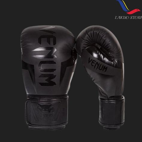 Gambar SARUNG TINJU VENUM MUAY THAI / BOXING GLOVE / UFC / MMA / KICK BOXING - VENUM HITAM, 6 oz dari HARMMONI undefined Tokopedia