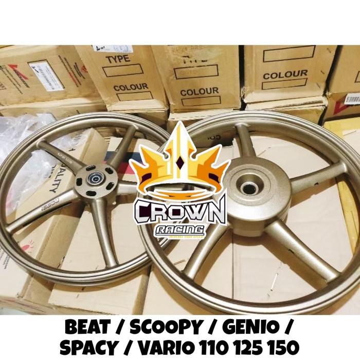Gambar Velg Rossi Sprint Sanca Ring 17 Beat Scoopy Vario 110 125 150 Genio - Bronze, Vario 125 150 dari CROWN RACING undefined Tokopedia