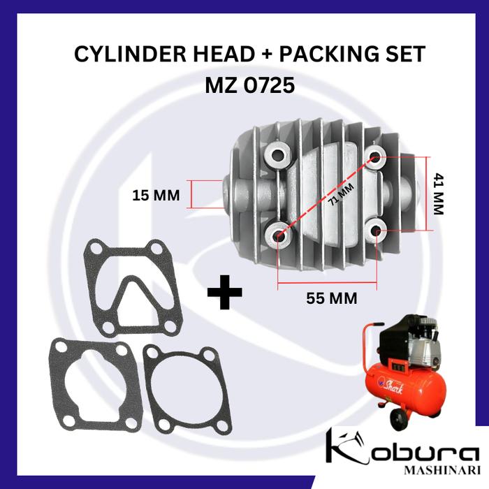 Gambar Cylinder Head + Packing Paking Set Lengkap Untuk Kompressor Angin  MZ 0725, Lakoni Imola 075, 125, WIPRO GEMINI 240 dan 500 - Set MZ 0725 dari Kobura Sparepart Shop undefined Tokopedia