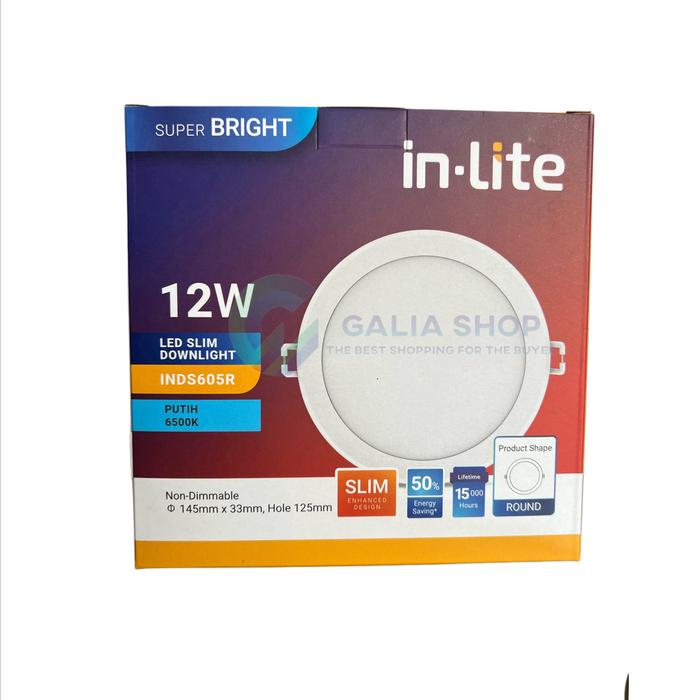 Jual InLite Plafon LED Slim 3W 5W 7W 9W 12W 18W 24W Downlight INDS605R ...
