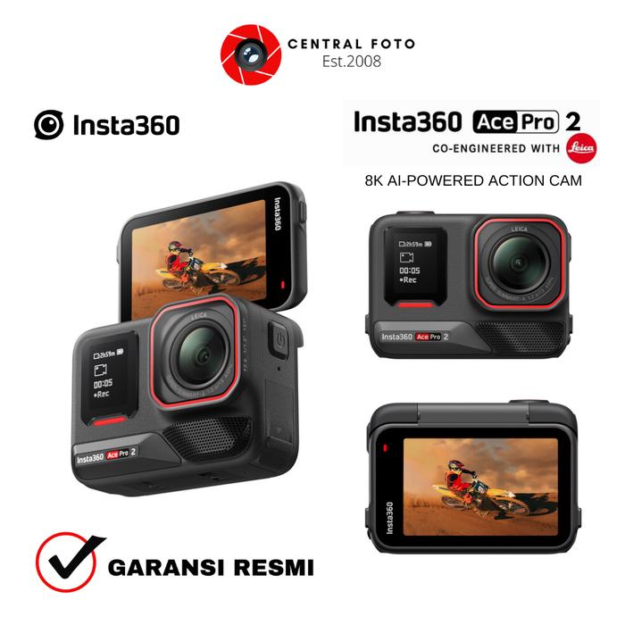 Gambar Insta360 Ace Pro 2 8K AI Powered Action Camera Leica Insta 360 Action Cam GARANSI RESMI - SINGLE BATTERY dari Central Foto undefined Tokopedia