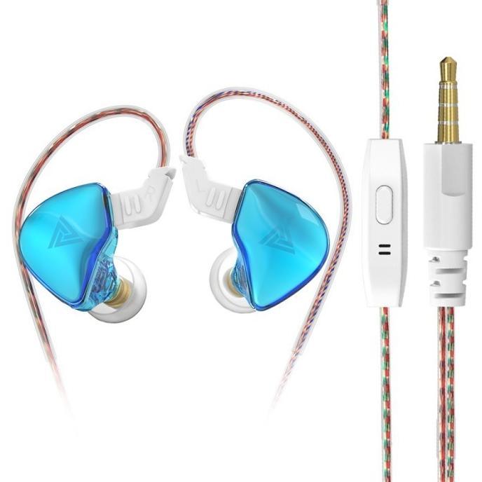 Gambar [New] QKZ AK8 with Mic Wired Earphone for Sports Upgrade from QKZ DAY KZ EDC - Blue  dari storee23 undefined Tokopedia