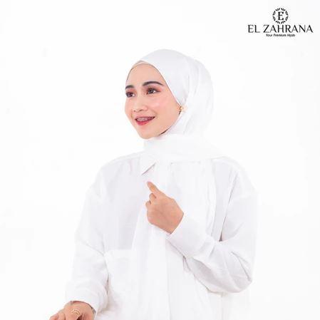 Gambar EL ZAHRANA PASHMINA CERUTY BABYDOLL PASMINA POLOS CERUTI LIGHT - Putih dari El Zahrana Kab. Gresik Tokopedia