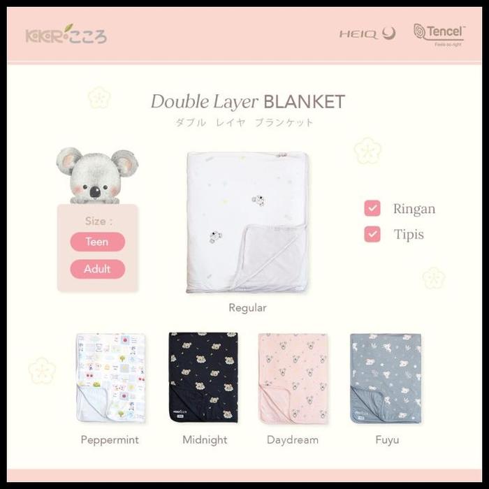 Gambar Best Seller Kokoro Story Double Layer Blanket / Selimut Kain Dua Lapis Tipis | Selimut Anak Bayi Dan Dewasa Dingin Motif Karakter Halus Lembut Bahan Tencel - Regular, Adult dari awalshop12 undefined Tokopedia