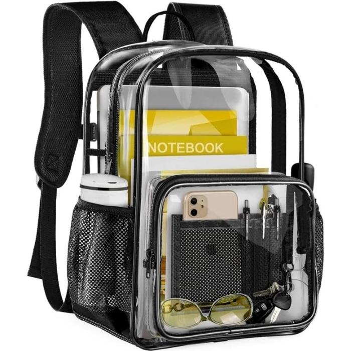 Gambar tas transparan ransel transparan korea dari cottonitdaily undefined Tokopedia