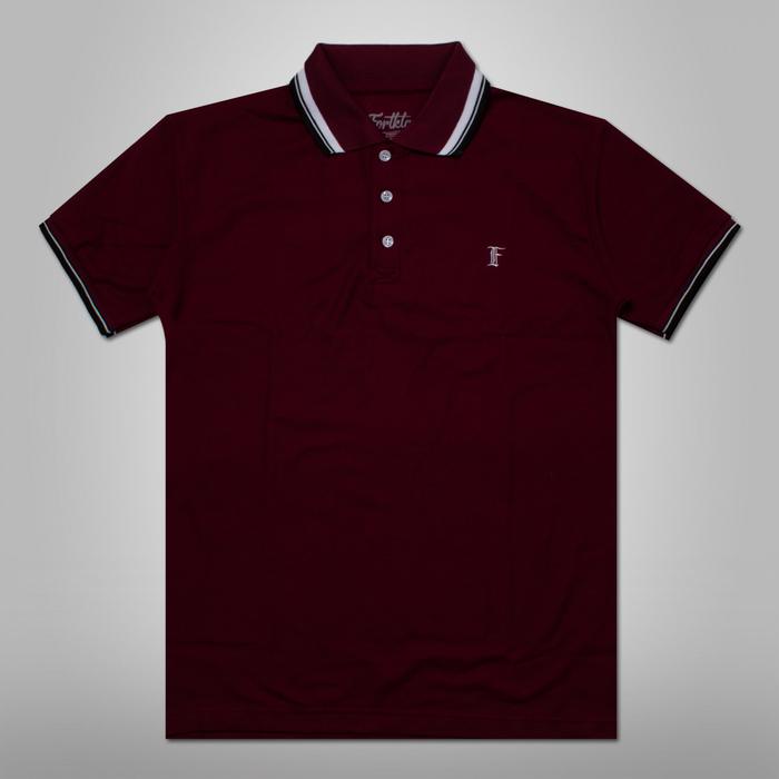 Gambar RisRus Polo Shirt OSHU Lengan Pendek Kaos Lengan Pendek Kemeja Lengan Pendek - Maroon, M dari RisRus Official undefined Tokopedia