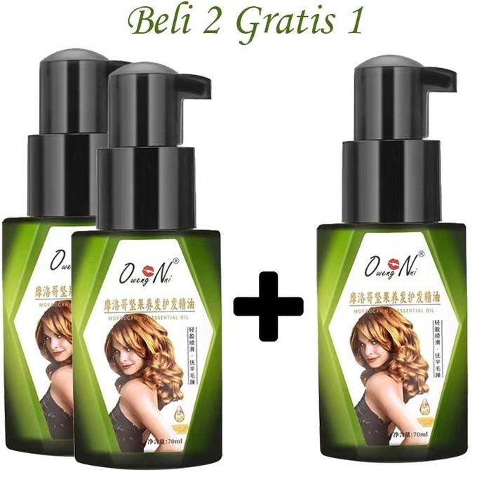 Gambar Morocco Minyak Perawatan Rambut Perawatan Rambut Halus Lembut Minyak Rambut Memperbaiki Keriting - Beli 2 Gratis 1 dari Artha Shop_ undefined Tokopedia