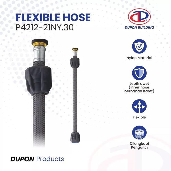 Gambar DUPON Flexible Hose / Selang Fleksibel P4212-21NY 30-40 CM - 30 Cm dari Dupon Building Official Store Kab. Mojokerto Tokopedia