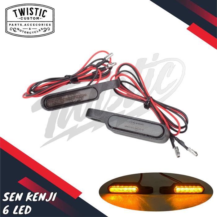 Gambar Lampu Sen Sein Belok Spion Mini Kenji 6 LED Motor Harley Triumph Benelli Patagonian Eagle 250 EVO EFI 200 Keeway V250 Benda V252 C Morbius 250 SM V16 Universal - 2 Kabel dari TWISTIC CUSTOM undefined Tokopedia