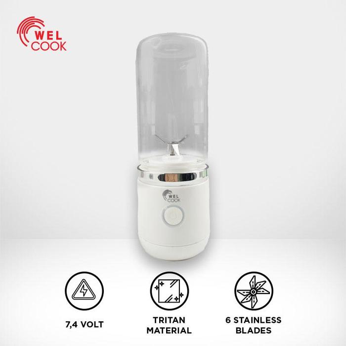 Gambar Welcook Gn-A04 Premium Portable Blender Electronic - 380 Ml Promo Terbatas - Putih dari tasris store undefined Tokopedia