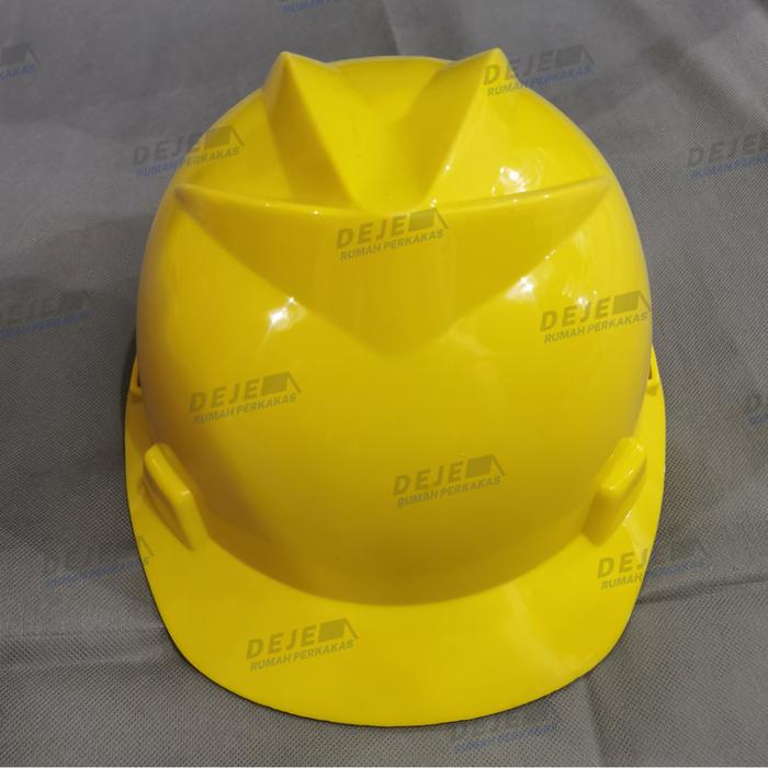 Gambar MSK Helm Topi Proyek Tukang Kuli Bangunan SNI ANSI MODEL PUTAR Biru Hijau Kuning Oren Putih - Kuning dari Deje Rumah Perkakas undefined Tokopedia