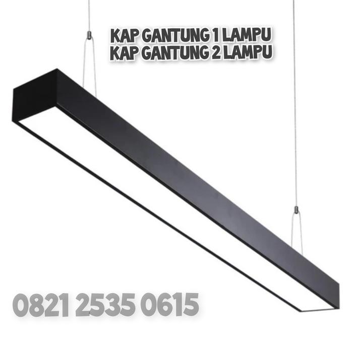 Jual KAP LAMPU GANTUNG KANTOR TL T8 LED BALOK 120CM + LAMPU PHILIPS 18W ...