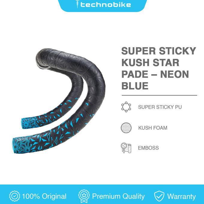 Gambar Bartape Supacaz Super Sticky Kush Star Fade Tape Sepeda - Neon Blue dari PT CASANOVA undefined Tokopedia