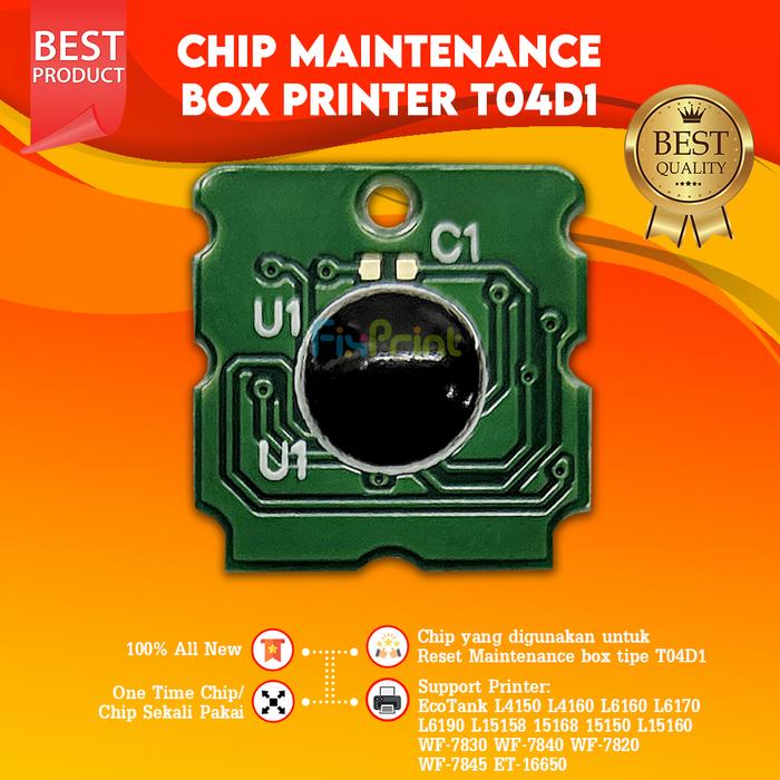 Gambar Chip Maintenance Box Epson T04D1 Reset Printer L6190 L6290 L6460 L6490 - Chip T04D1 dari FixPrint Jakarta undefined Tokopedia