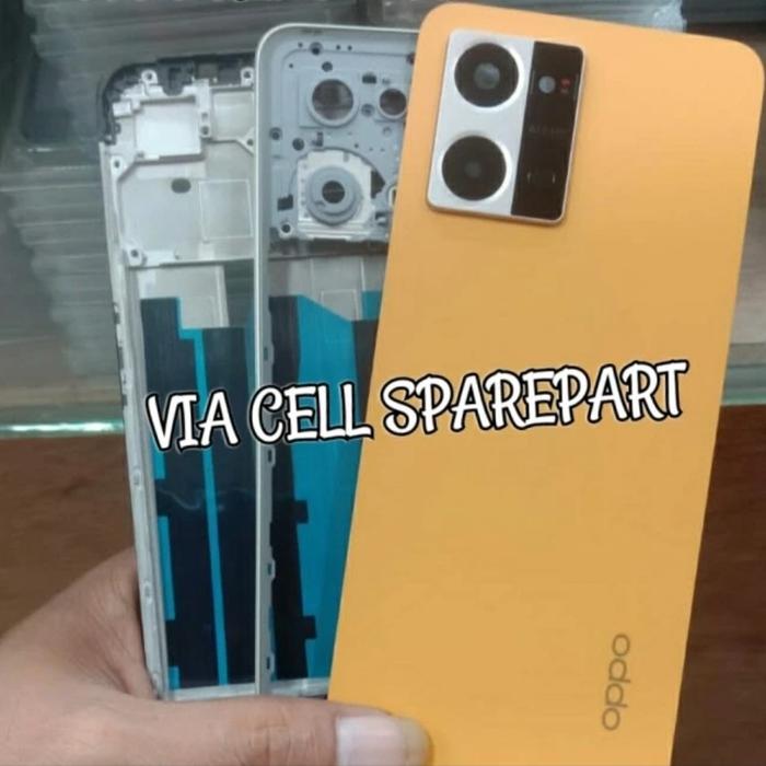 Gambar Casing Housing Kesing Fullset Oppo Reno 8 4G Frame Lcd Bazel Backdoor - Kuning, Bezel + Backdor dari YT.Part026 undefined Tokopedia
