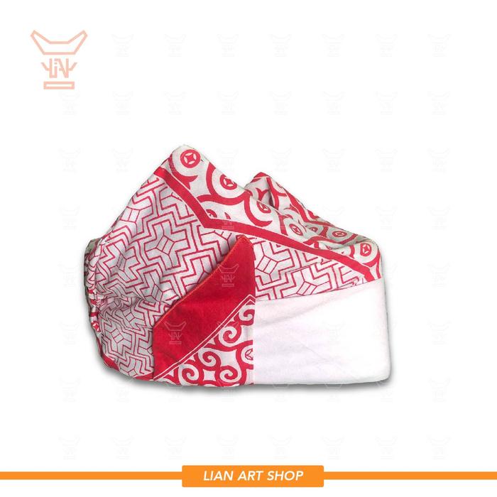 Gambar Topi Passapu Batik Toraja - PutihMerah, 60 dari Lian Art Shop undefined Tokopedia