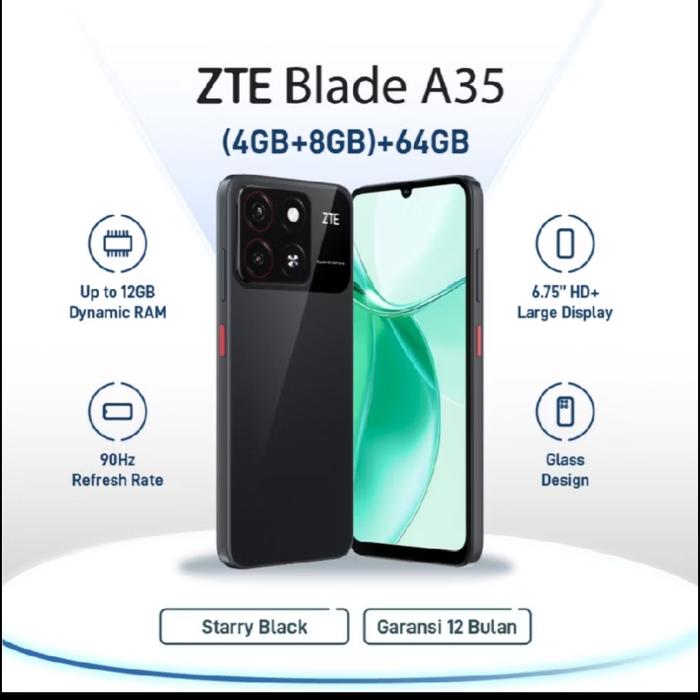 Gambar zte blade a35 4/64 ram 4/64gb garansi resmi - Hitam dari ALTIScommunication undefined Tokopedia