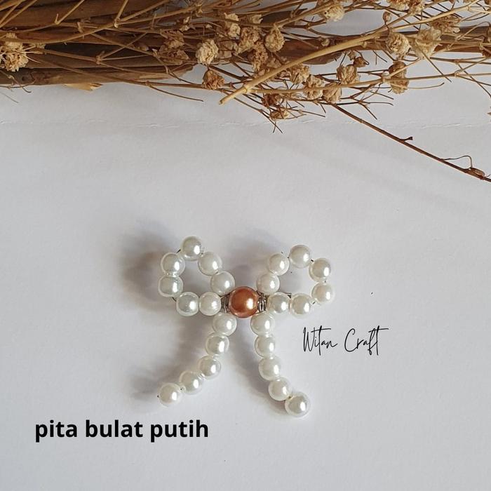 Gambar Bros Pita bulat cantik dengan aneka warna - Putih dari witan craft undefined Tokopedia