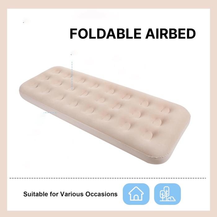 Gambar Kasur Matras Angin Lipat Camping Piknik Tenda Pompa Tiup Portable - Single  dari insideflow id undefined Tokopedia