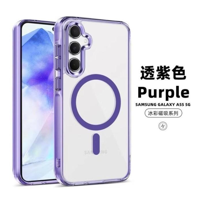 Gambar Case Samsung galaxy A24 Soft Case MagSafe magnet wireless Clear Transparan plating Casing - Ungu dari Lukman prayetno undefined Tokopedia