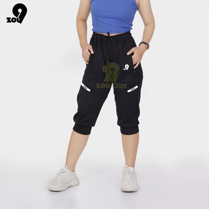 Gambar Celana Jogger Olahraga Pendek 3/4 Wanita Zou9 Training Jumbo pendek Wanita Resleting - Jogger 3/4 CW, S dari Zou9 Zounine undefined Tokopedia