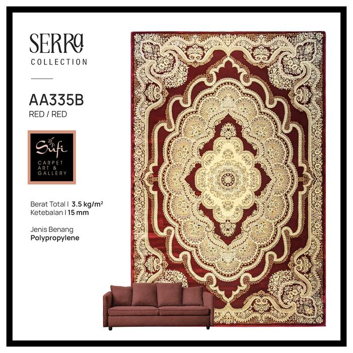 Gambar Karpet Permadani Klasik Tebal Mewah Serra 100x150 A335 - Red dari Sufi Carpet undefined Tokopedia