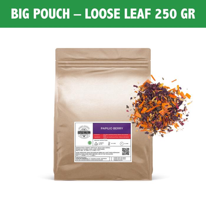Gambar PAPILIO BERRY | Pouch | Haveltea | Teh Hijau Blackcurrant Berries - Big Pouch LL dari HAVELTEA undefined Tokopedia