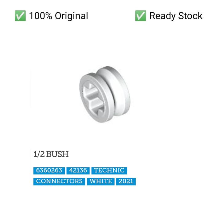 Gambar Lego Part 4265c Technic, Bush 1/2 Smooth - Putih dari Lil-McBrick undefined Tokopedia