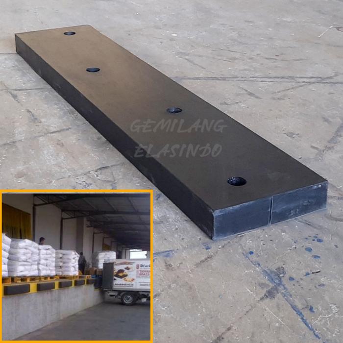 Gambar Rubber fender Type Segiempat Uk. 100x20x5cm | Loading Dock Bumper | Karet Penahan Benturan Gudang - Ada Lobang Baut dari Gemilang Elasindo undefined Tokopedia