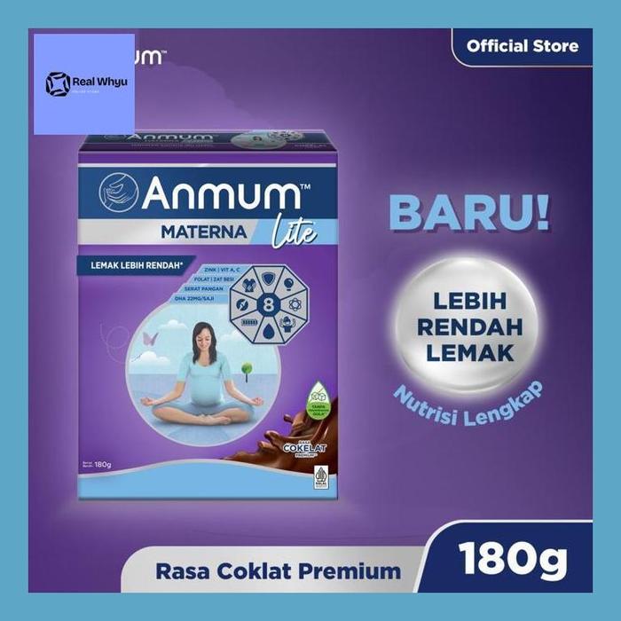 Gambar WAH_ ANMUM MATERNA LITE SUSU NUTRISI IBU HAMIL RENDAH LEMAK COKELAT 180G - Default dari wahyureallstore undefined Tokopedia