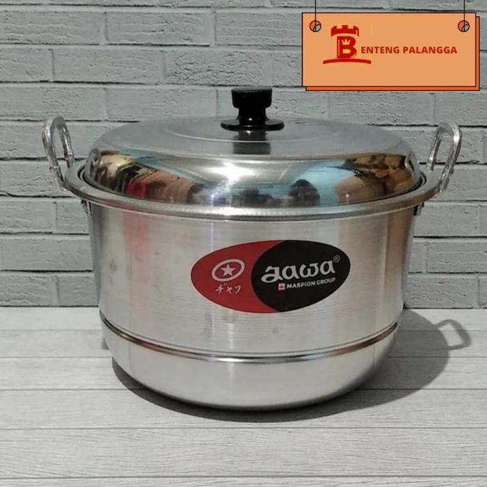 Gambar TERLARIS Panci Dandang Kukus Maspion Jawa 18 20 22 24 26 28 30 33 cm Aluminium/Dandang Nasi - Dandang 33cm dari SEMYUT JKT undefined Tokopedia