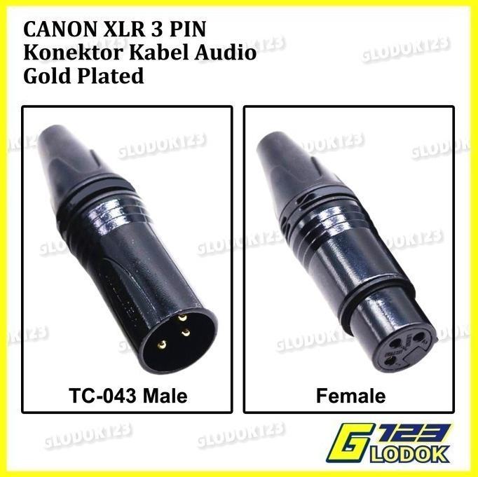 Gambar Jack Canon Canare XLR Plug Male Female Konektor Mic 3 Pin Jek Jak Jeck - TC-043 Male dari saharapernik undefined 4 Tokopedia