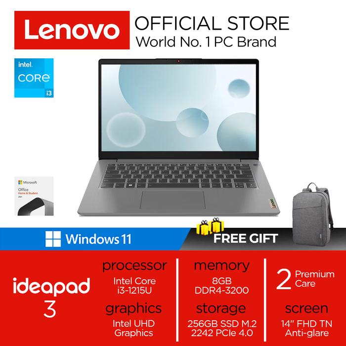 Gambar Lenovo IdeaPad Slim 3 14IAU7 | I3 1215 8GB 256GB W11+OHS - Arctic Grey dari Lenovo Authorized Yogyakarta undefined Tokopedia