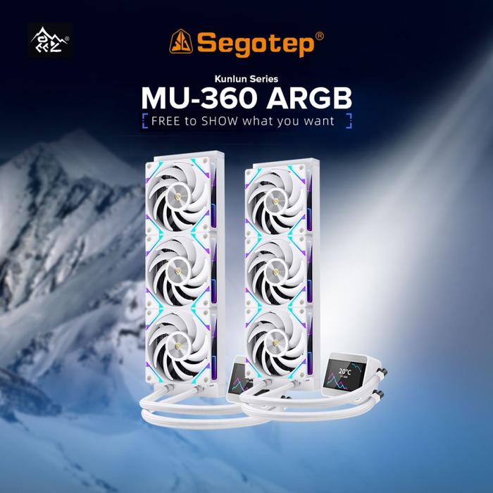 Gambar Segotep AIO Cooler Segotep MU-360 ARGB Intel/AMD 360mm ARGB - Putih dari Mantap Baru undefined Tokopedia