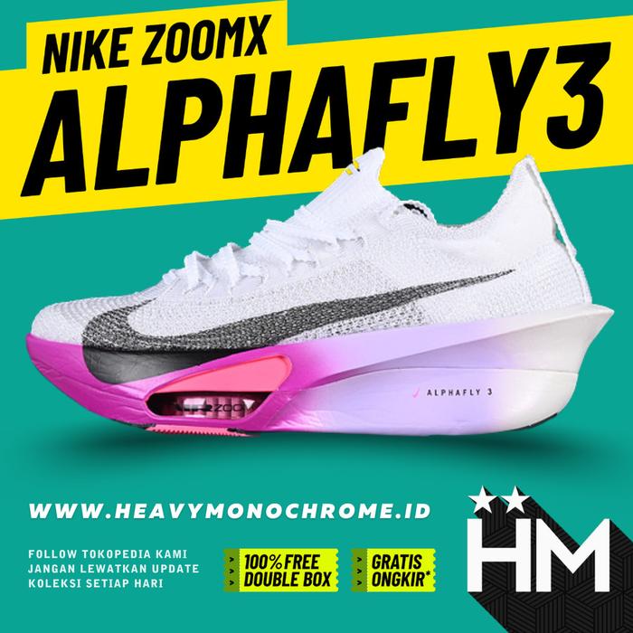 Air Zoom Alphafly Next% Hyper Pink Running Shoes Sepatu Lari FD8311-100  (Size 36-48)