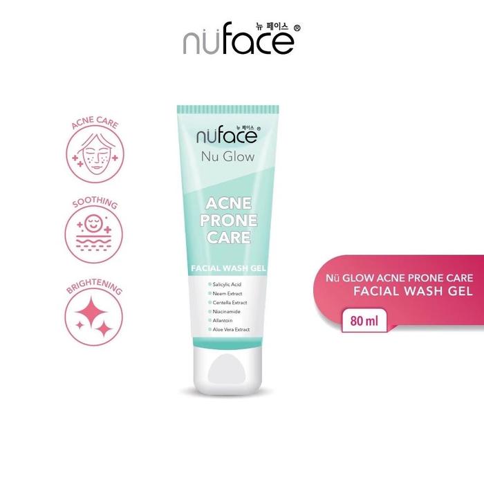 Gambar Mfi - Nuface Nu Glow Liquid Acne Prone Care Facial Wash Gel | Netto 80Gr - NUFACE FW ACNE dari makeupliee undefined Tokopedia