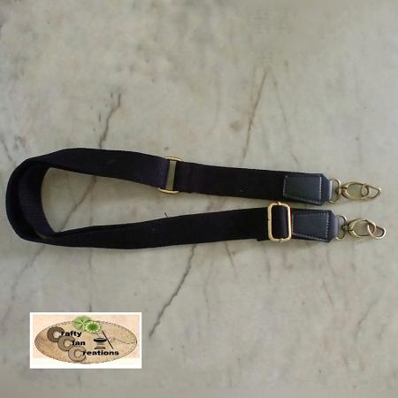 Jual Tali Tas Adjustable Sling Bag Webbing Strap Solid Black