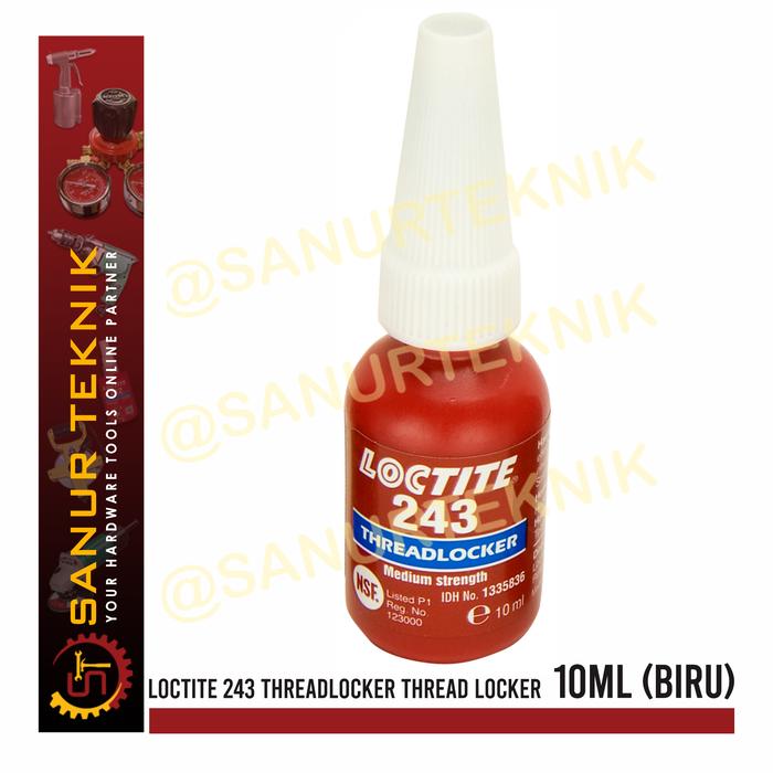 Gambar (BOTOL KECIL) Loctite 243 Threadlocker Thread Locker / Lem Baut Kekuatan SEDANG (MEDIUM STRENGTH) 10ml 10 ml (BIRU) - SINGLE (1PC) dari Sanur Teknik undefined Tokopedia