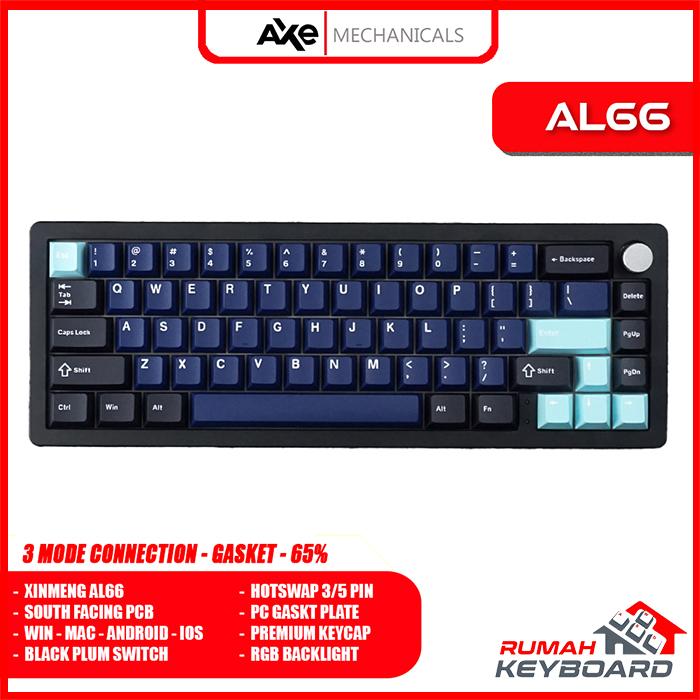 Gambar MECHANICAL KEYBOARD - XINMENG AL66 - 65% - GASKET - SOUTH - KEYBOARD - BLACK dari Rumah-Keyboard undefined Tokopedia