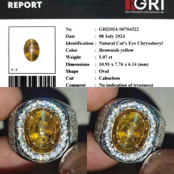 Natural Chrysoberyl Cat's Eye Jual Natural Chrysoberyl Cat