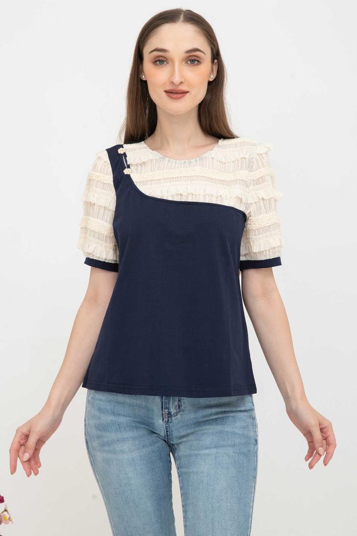 Gambar *Ready Stok* SISTER'S - Atasan Kaos Y6314 (ZE) - Navy, 5L dari Sisters Fashion Group undefined Tokopedia