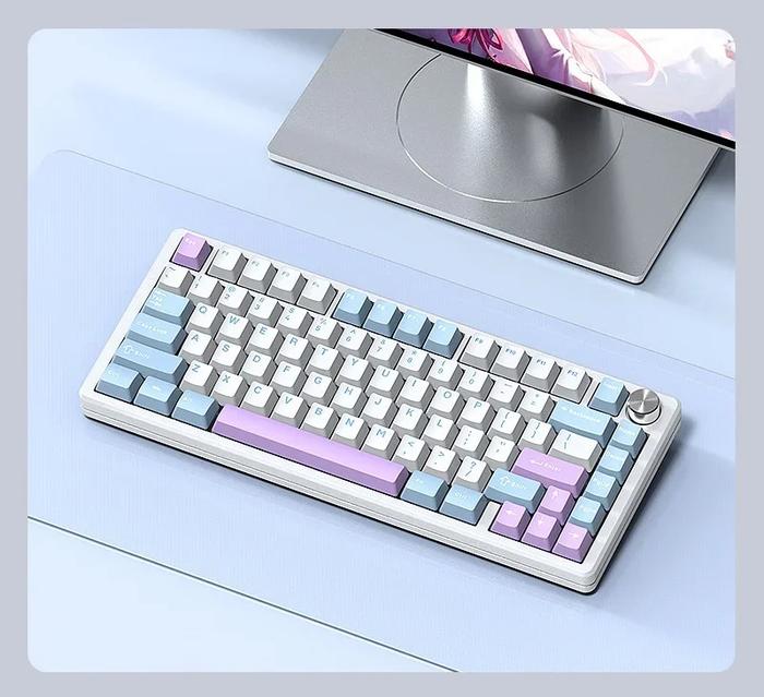 Gambar Dark Alien R83 Wired / Wireless Tri Mode RGB 75% Layout Mechanical Keyboard - White, Wireless dari KeebsMark undefined Tokopedia